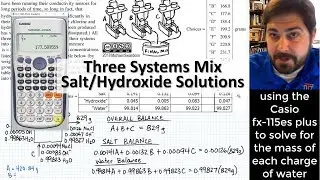 Three Systems Drain Salt & Hydroxide Solutions | Three-Component Material Balance Example