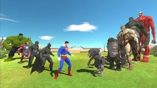 Superhero Team vs Creepy Monster Team &ndash; The Ultimate ARBS Battle! | Animal Revolt Batlle Simulator