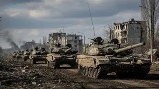 Тяжёлые танки продвигаются вперёд в районе Константиновки
