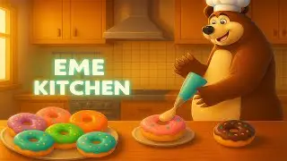 Colorful Donut Fun 🍩🐻 Watch Bear Bake Unique Donuts | Funny Bear Cooking Animation