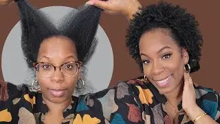 Low Tension TWA Style on Thin Hair Natural 4C Curl Fingercoils for Everyday Wear $20 Wig Install