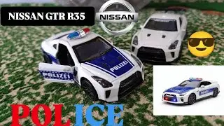 NISSAN GTR R35 Police | 1/43 Scale Model | Metal Diecast | MINI CAR WORLD | Toys | 