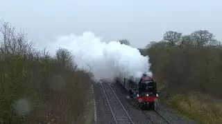 46100 Royal Scot hauls the North Wales Coast Express 6 Feb 2016 in 4K