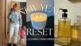 NEW YEAR RESET! CLEANING, COOKING, Undecorate & Trader Joe's Haul!