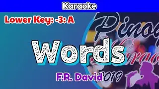 Words by F.R. David (Karaoke : Lower Key : -3 : A)