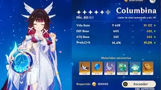 ¡FARMEA YA PARA COLUMBINA! ARTEFACTOS, MATERIALES DE ASCENSIÓN Y SUBIDA DE NIVEL GENSHIN IMPACT!!