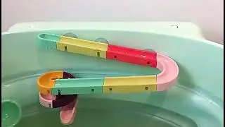 Baby Bath Toys DIY Assembling Track Slide Toy Set