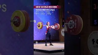 Olivia Reeves Lynn 🇺🇸 New World Record 👑  #weightlifting #sports #iwf2025 #cleanandjerk