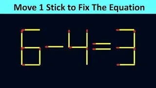 Improve IQ - Fix The Equation #matchstickpuzzle #simplylogical