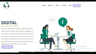 Web landing page using flexbox