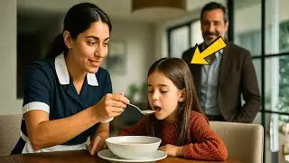 LA HIJA DEL EMPRESARIO VIUDO NO COMÍA DESDE HACE DOS SEMANAS… HASTA QUE LLEGÓ LA NUEVA EMPLEADA Y...