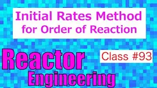 Initial Rates Method for Order of Reaction // Reactor Engineering - Class 93