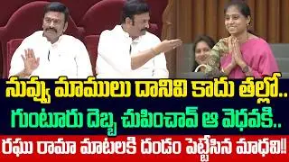 Deputy Speaker Raghu Rama Krishnam Raju Hilarious Comments On Galla Madhavi In AP Assembly | Cloud