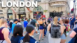 ☀️Heatwave Chaos in Central London | Streets, Sweat & Summer Crowds | London Summer Walk 2025