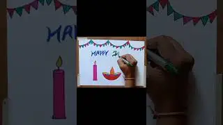 Diwali Special Drawing With Colour// Diwali Drawing For Kids &Beginner