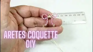 Aprende a hacer estilo Coquette en alambrismo... aretes Diy... Aretes paso a paso.