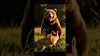 Fox Hunts a Baby Rabbit! A Bear Intervenes! 🦊🐰🐻❤️ #animalrescue #tinyheroes #wholesome