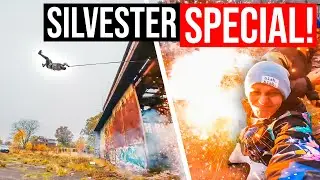 Selbstgebaute ROPE SWING in riesigem LOST PLACE & B&ouml;ller-Eskalation! | Schlappen Silvester-Special