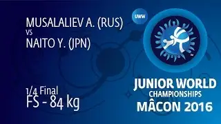 1/4 FS - 84 kg: A. MUSALALIEV (RUS) df. Y. NAITO (JPN) by TF, 10-0