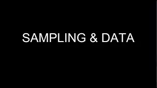 IB Core Chapter 11 - Sampling & Data