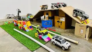 Rc car&rsquo;s obstacle test ￼Toyota 4Runner Jeep 4x4 Land cruiser defender Suzuki Jiminy Monster truck #1