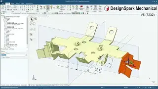 DesignSpark Mechanical - Mirror symmetry with construction line (PART 2)