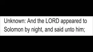 2 chronicles CH 7:1-22