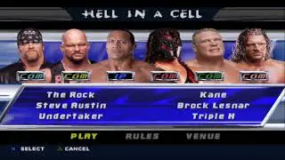WWE Shut Your Mouth PS2 Hell in a Cell | Triple H vs Undertaker vs Kane vs Rock vs Austin vs Brock