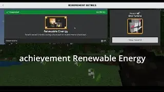 Minecraft Achievement - Renewable Energy