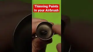 Thinning paint in the color pot always put your thinner in first. #airbrush #thinningacrylic