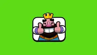 Thumbs-Up King Emote Green Screen &ndash; Clash Royale (Free Download)