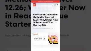 💻 Laravel 12.26 Update Explained | Heartbeat Method + Wayfinder in React & Vue 🚀