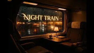 Night Train Cabin Ambience 🚆 | Rain on Window & Distant Rail Sounds (12 Hours)