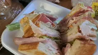 Hungry's  Man's or Woman's Club Sandwich! Beef, Turkey & Ham. Happy Eating 😊. #cooking. Subscribe