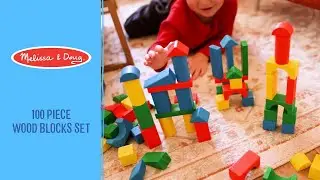 Melissa & Doug 100 Piece Wood Blocks Set