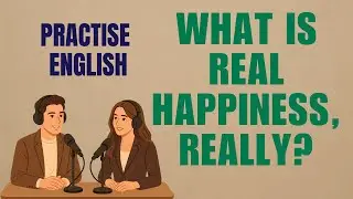 🎙 Podcast: Shadowing English Speaking Practice Course | What is real happiness, really?