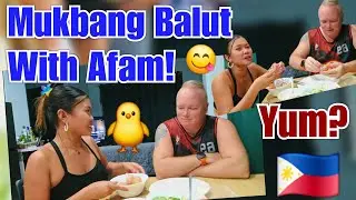 She's Eating BALUT with her Foreigner In the Philippines? Would You like to Try This?!🤣#fun #mukbang
