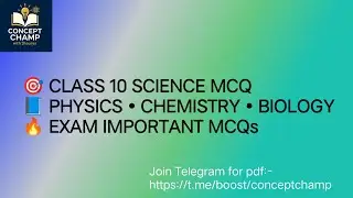 Class 10 Science MCQ | Physics Chemistry Biology | Board Exam Practice #boards2026