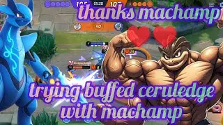 ceruledge bitter blade buff is so useful 😊 4th anniversary pokemon unite with machamp 😉