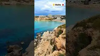 🌊The color of water is unreal🥰 #goldenbay #Mellieħa #malta #travelvideo #wanderlust #popularbeaches