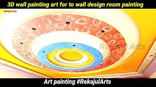create Marble effect on Ceiling top using candle smoke Wall room painting wall design art painting