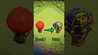 clash of clans balloon level 1 to max #shorts