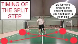 BADMINTON FOOTWORK #7 - TIMING OF THE SPLIT STEP