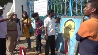 HCU Security Forcefully Removing the Protesting Students