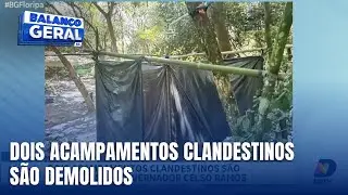 Operação desmonta acampamentos clandestinos em Governador Celso Ramos