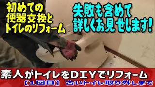 素人がＤＩＹでトイレのリフォーム【便器交換のために便器を取り外すところまで】