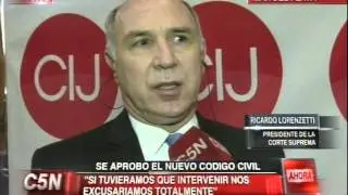 C5N - JUSTICIA: ENTREVISTA A RICARDO LORENZETTI, PRESIDENTE DE LA CORTE SUPREMA DE JUSTICIA