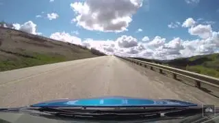 Crossing Peace River at Dunvegan Bridge