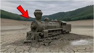 🚂😨 Высохшее озеро открыло затонувший поезд&hellip; Находка внутри шокирует!