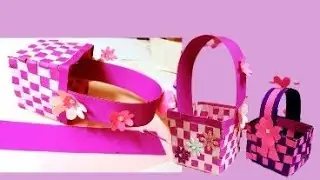 Paper Weaving basket DIY l How to make l #craft #papercraft #craftideas #paperbasket